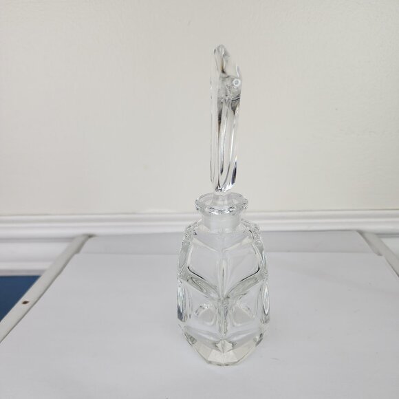 Handmade Clear Lead Crystal Vintage Perfume Bottle With Stopper - Picture 2 of 6